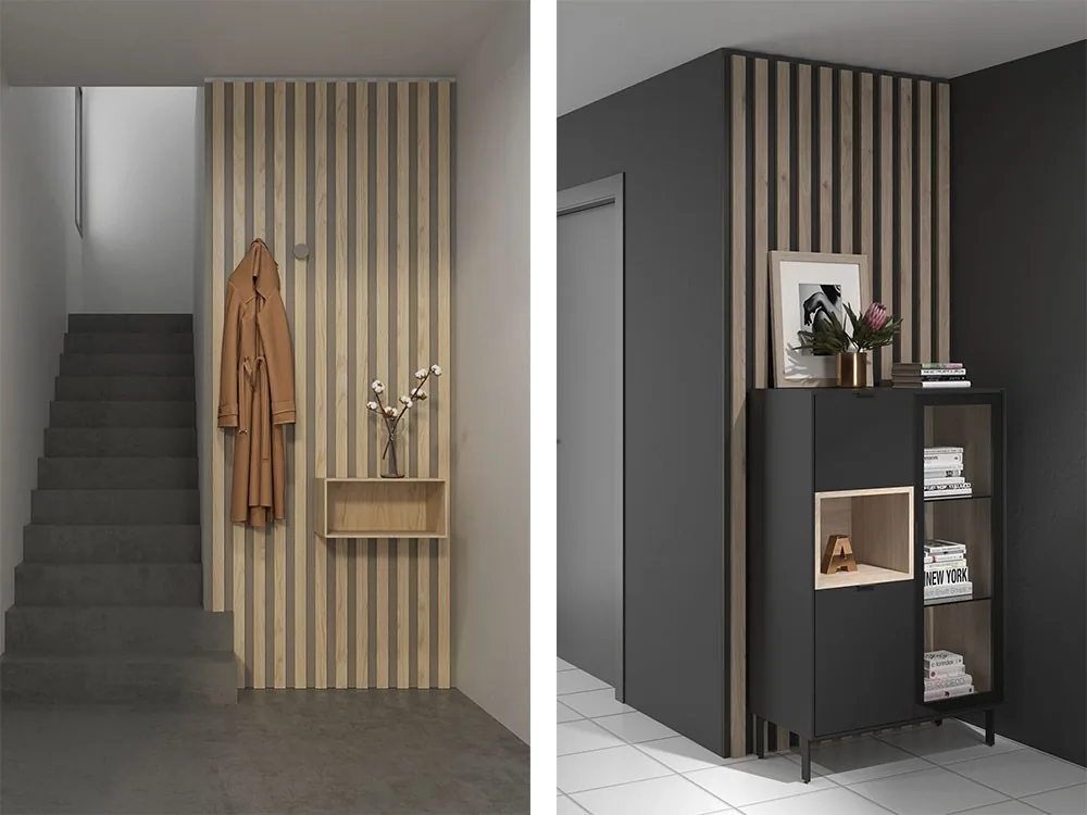 Panel alistonado para recibidor Cima