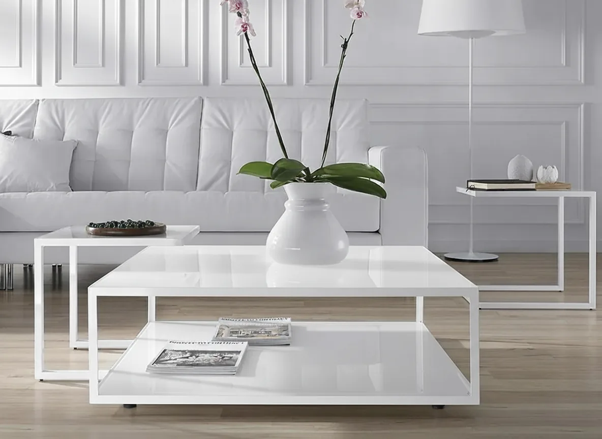 Mesa de centro Brisa Cristal (Blanco)