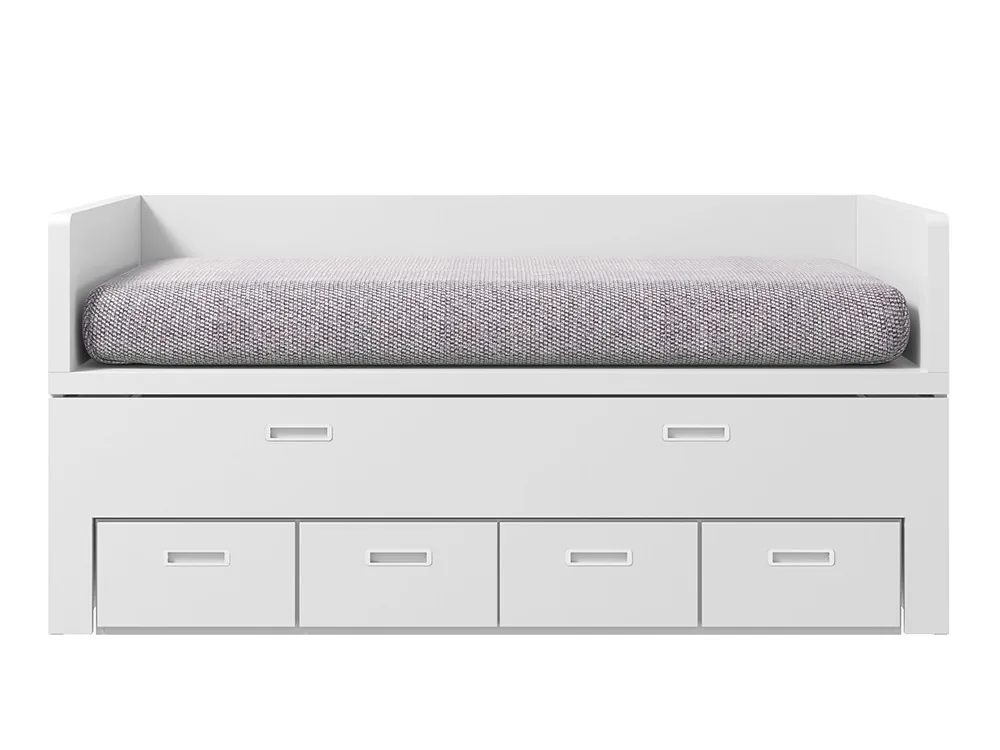 Compacta Premium con deslizante y cuatro cajones (Blanco)