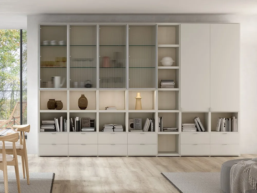 [11789] Librería con vitrina Atrio 06