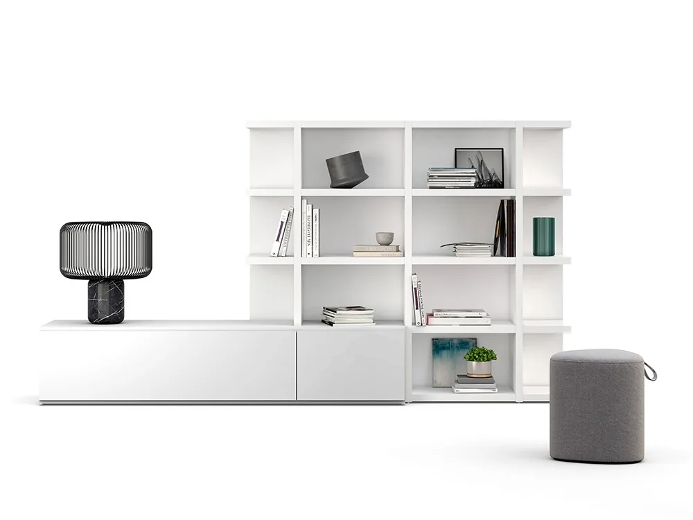 Mueble TV para salón con librería Atrio 13