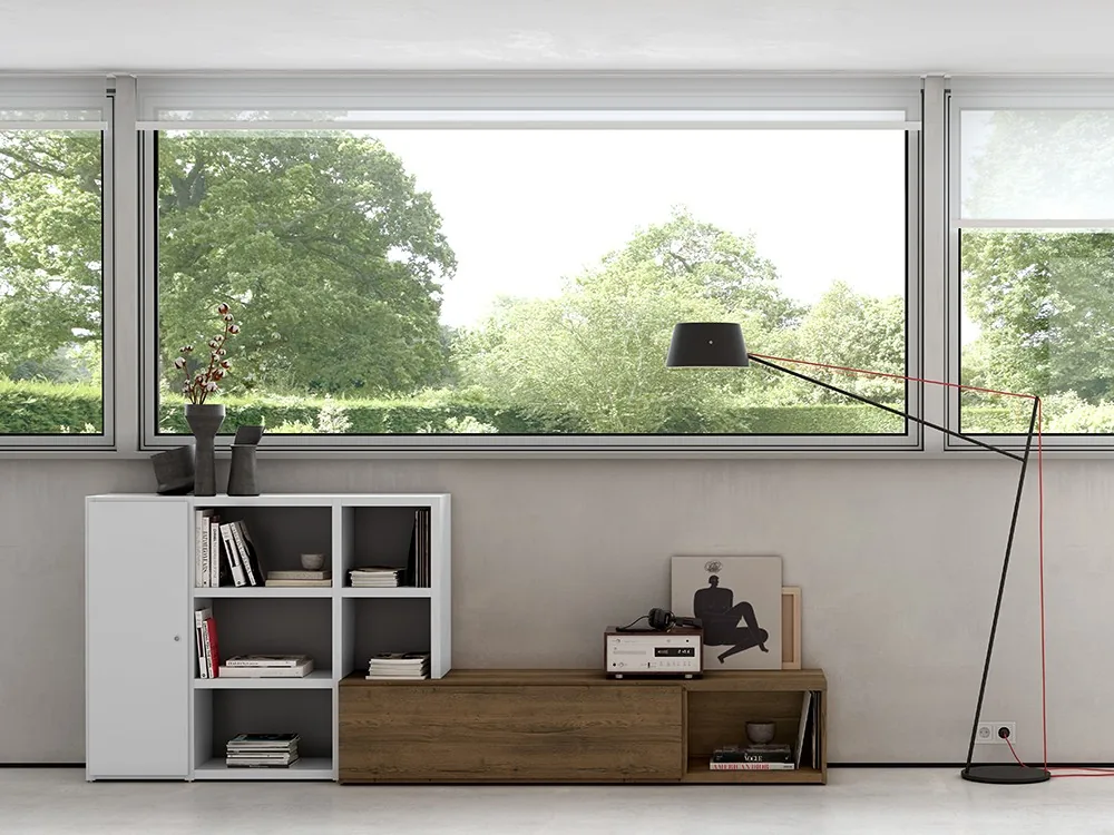 Mueble TV con librería Cacao Atrio 14