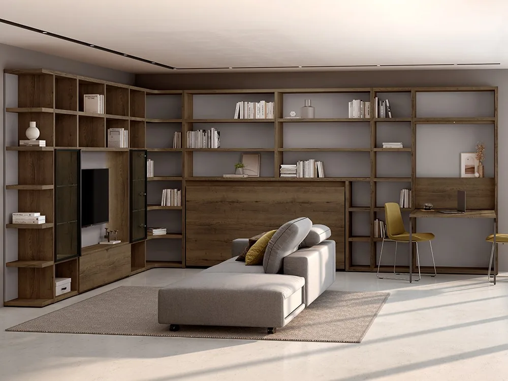 Mueble con cama 90 y escritorio abatibles Atrio 19