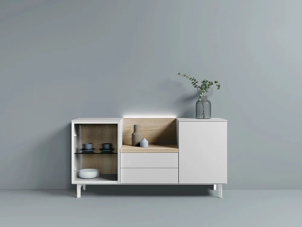 Aparador bajo con vitrina Nova 14