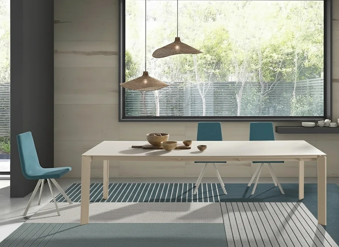 Mesa extensible Caldea Cristal