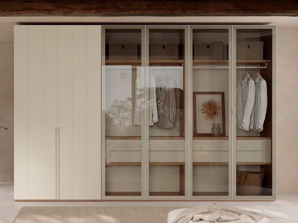 [14123] Armario puertas vitrina plegables 06