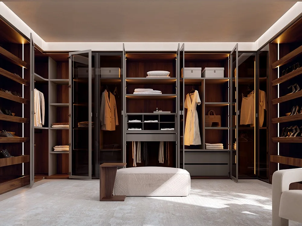 Vestidor puertas batientes vitrina 12