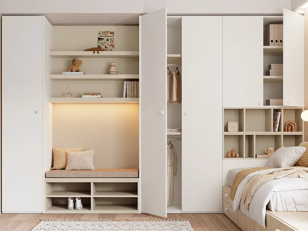 Armario juvenil con banco 14