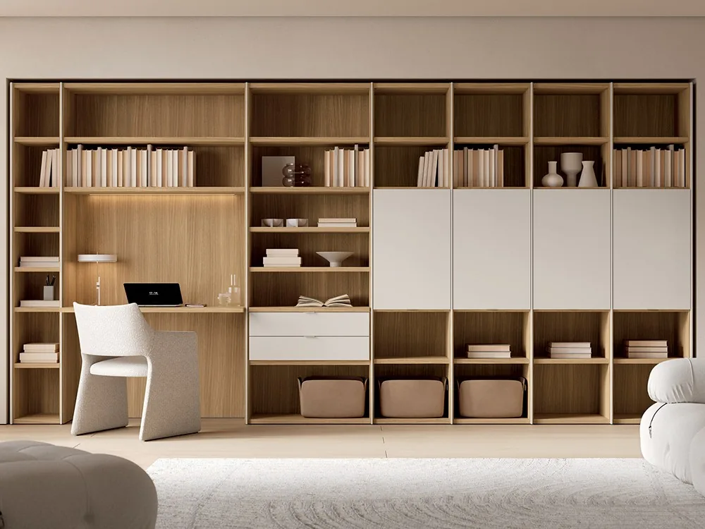 Librería con escritorio 02