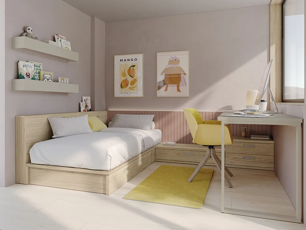 Cama con escritorio Juno 21