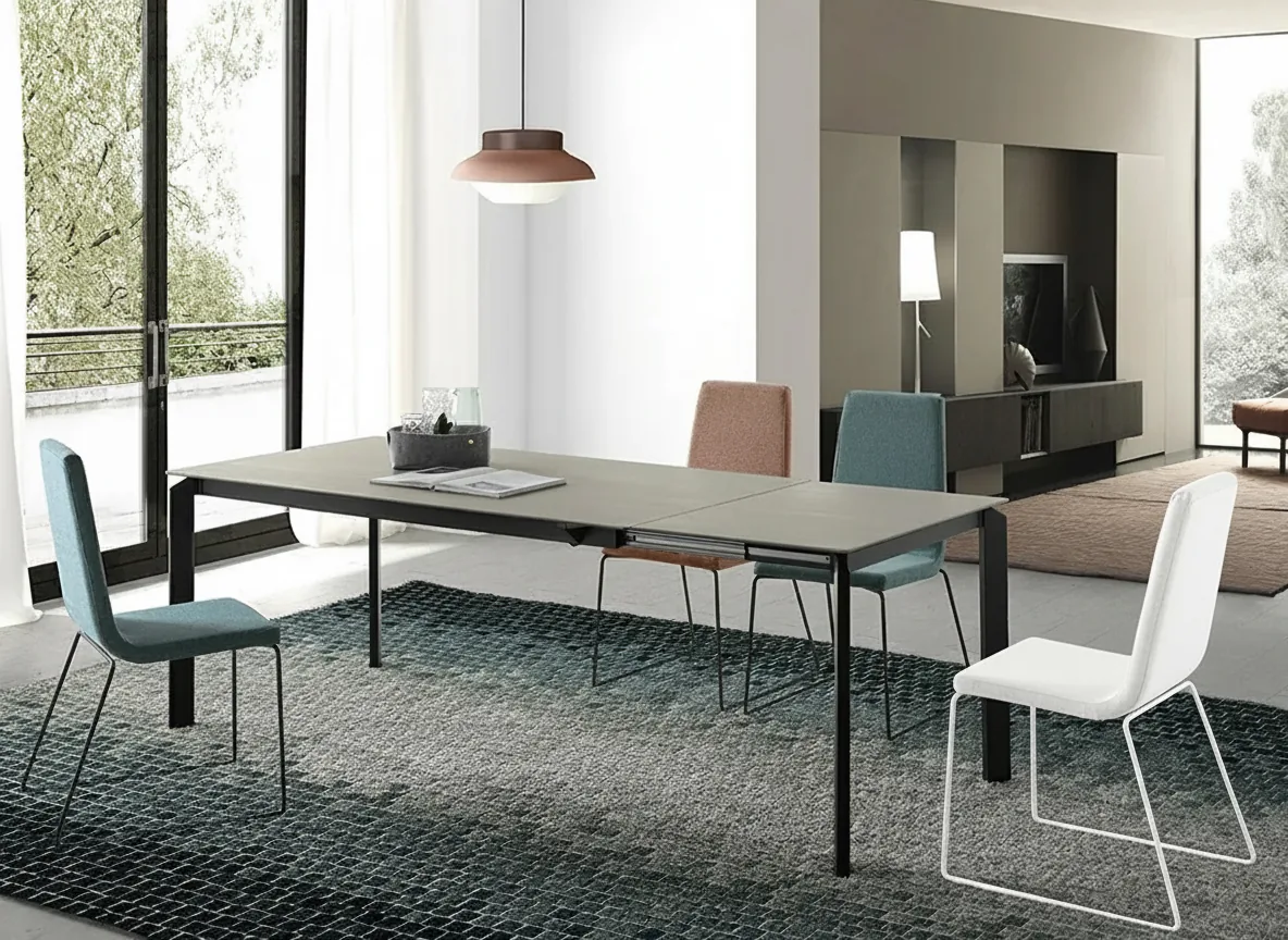 Silla trineo tapizada Ónix Top