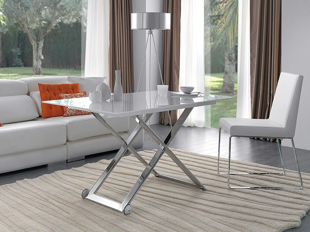 Mesa de centro elevable Mira Cristal