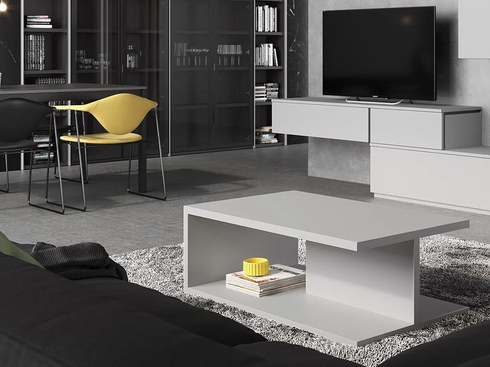 Mesa de centro con separador vertical Arco