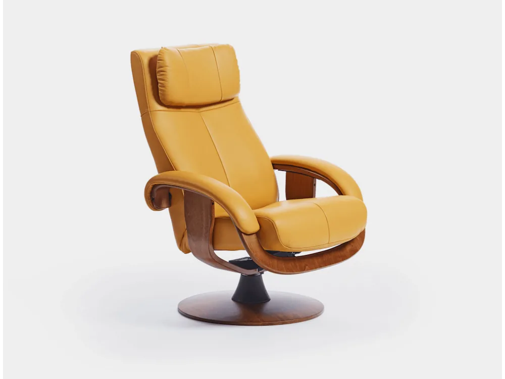 Butaca reclinable y giratoria Mila Piel