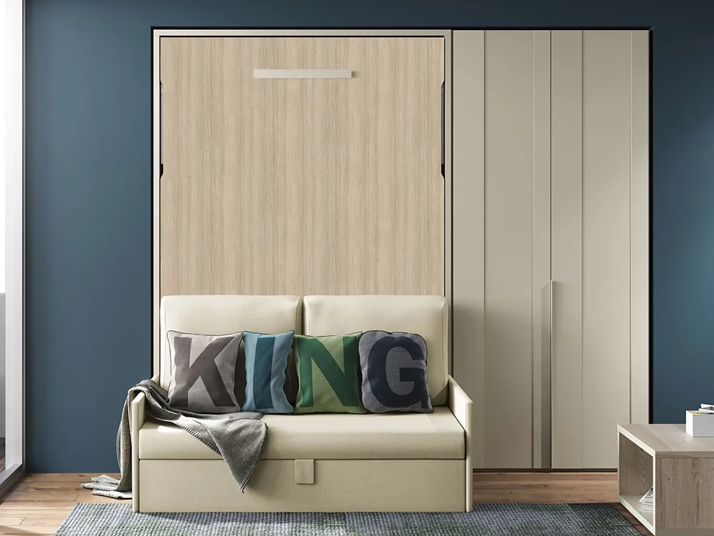 [8915] Cama abatible vertical 135cm con sofá Nido18